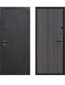 Дверь эконом: антивандальное порошковое покрытие, цвет "Черный муар" + МДФ-панель (10 мм), цвет "Венге тобакко" купить с установкой