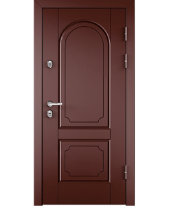 Входные стальные двери коричневые