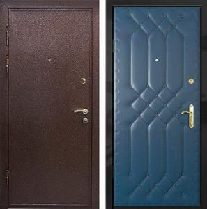 Входная дверь с отделкой порошковым напылением и винилискожей (с рисунком).  купить с установкой