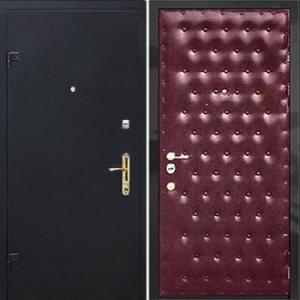 Дверь парадная железная с простым окрасом + винилискожа купить с установкой