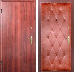 Металлическая дверь с отделкой ламинатом и винилискожей (с рисунком) купить с установкой