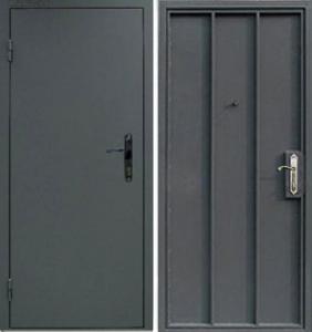 Металлическая техническая дверь с отделкой порошковое напыление изнутри и снаружи купить с установкой