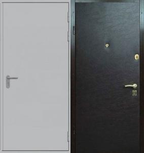 Дверь входная стальная, отделка: простым окрасом + винилискожа купить с установкой