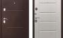 Дверь эконом: порошковое напыление, цвет "Медный антик" + МДФ-панель (10 мм), цвет "Беленый ясень"
