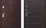 Дверь эконом: порошковое напыление, цвет "Медный антик" + МДФ-панель (10 мм), цвет "Венге"
