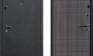 Дверь эконом: антивандальное порошковое покрытие, цвет "Черный муар" + МДФ-панель (10 мм), цвет "Венге тобакко"