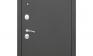 Дверь в квартиру: порошок , цвет "Черный шелк" + МДФ-панель (8 мм), цвет "Белый ясень" с зеркалом